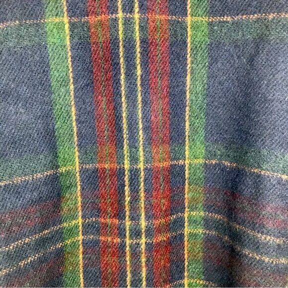 Retro Series by DSI Blue Green Plaid 100% Wool Retro Pullover - Picture 8 of 13